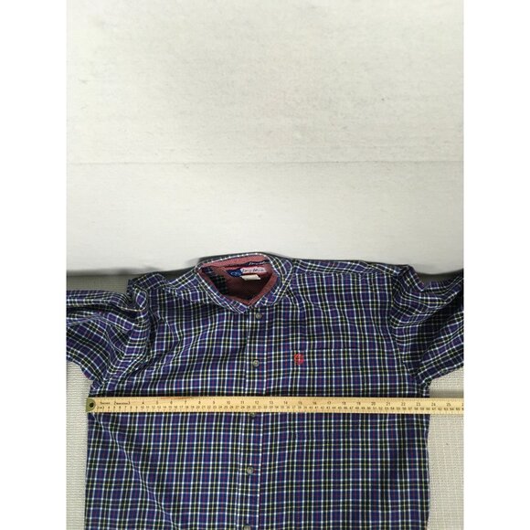 George Strait Cowboy Collection Wrangler Men Shirt L Plaid Long Sleeve Button Up - Picture 10 of 14